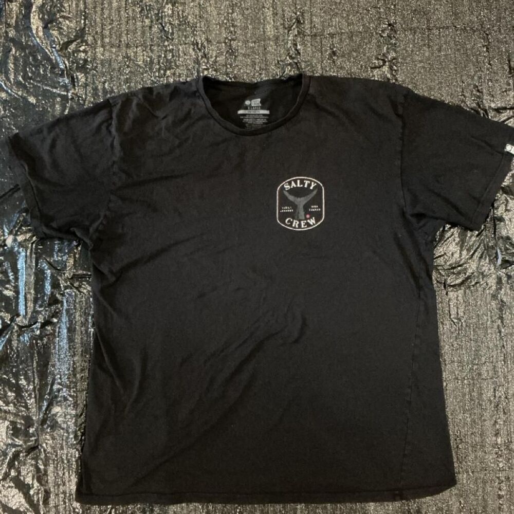 Salty-crew Men's Black and Grey T-shirt